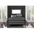 Pemberly Row Contemporary Four-Post Metal Canopy Bed in Full Black