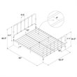 Pemberly Row Metal Bed with Under Bed Storage in Queen Frame in Black