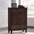 Pemberly Row 2 Door Shoe Cabinet in Dark Brown