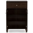Pemberly Row 2 Door Shoe Cabinet in Dark Brown