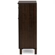 Pemberly Row 2 Door Shoe Cabinet in Dark Brown