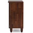 Pemberly Row 2 Door Shoe Cabinet in Dark Oak and White