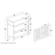 Pemberly Row Wood and Metal 2-Door Shoe Cabinet in Oak Brown and Black