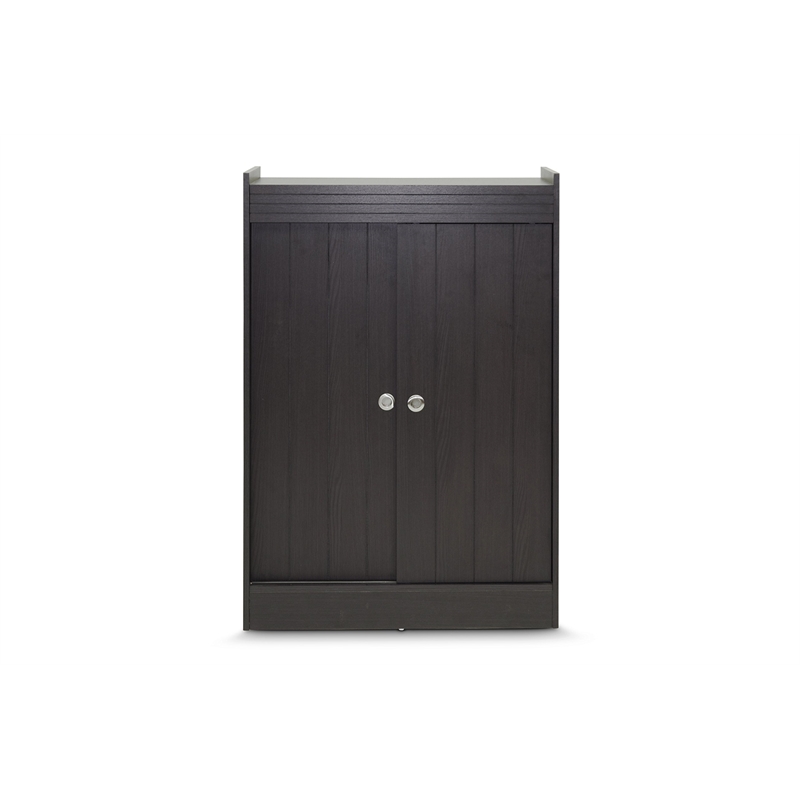 Pemberly Row Shoe Cabinet in Espresso