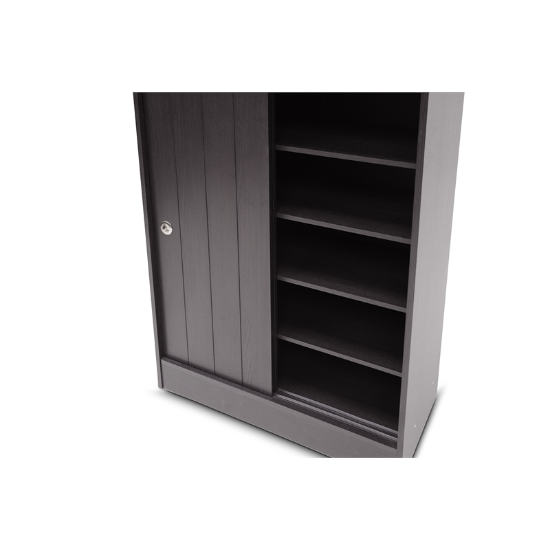 Pemberly Row Shoe Cabinet in Espresso