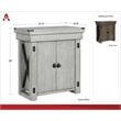 Pemberly Row Traditional 20 Gallon Aquarium Stand in Rustic Gray