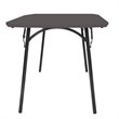 Pemberly Row Transitional 6-Foot Fold-in-Half Banquet Table in Black