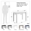 Pemberly Row Traditional Writing Desk in Espresso Finish