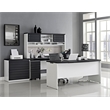 Pemberly Row Traditional Hutch in White and Gray
