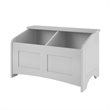 Pemberly Row Contemporary Wood Toy Chest in Federal White