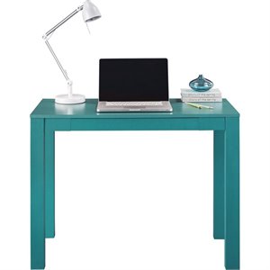 pemberly row contemporary writing desk in teal