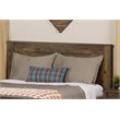 Pemberly Row Farmhouse Paper/PB/MDF Wood/HDC Queen Headboard in Brown