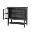 Pemberly Row 2-Door Transitional Wood Storage Cabinet in Black