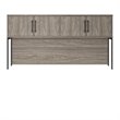 Pemberly Row Traditional Hutch in Light Brown Oak