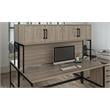 Pemberly Row Traditional Hutch in Light Brown Oak