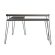 Pemberly Row Mid-Century L Desk with Riser in Espresso Finish