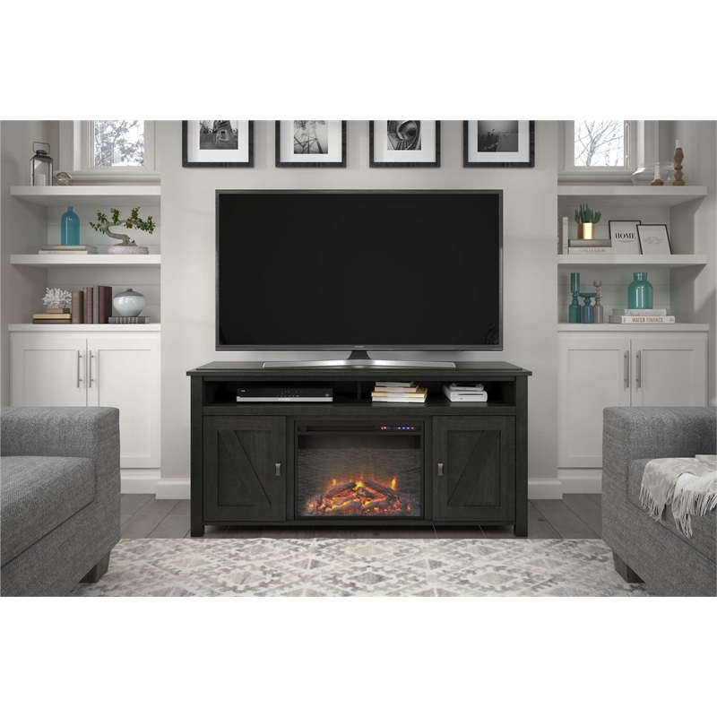 Pemberly Row Electric Fireplace TV Console up to 60