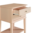 Pemberly Row Mid-Centruy Accent Table with 2 Drawers in Purple