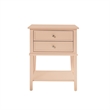 Pemberly Row Mid-Centruy Accent Table with 2 Drawers in Purple