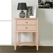 Pemberly Row Mid-Centruy Accent Table with 2 Drawers in Purple