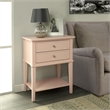 Pemberly Row Mid-Centruy Accent Table with 2 Drawers in Purple