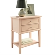 Pemberly Row Mid-Centruy Accent Table with 2 Drawers in Purple