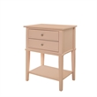Pemberly Row Mid-Centruy Accent Table with 2 Drawers in Purple