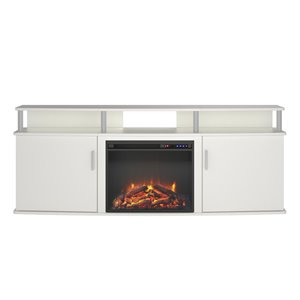 pemberly row electric fireplace tv console for tvs up to 70