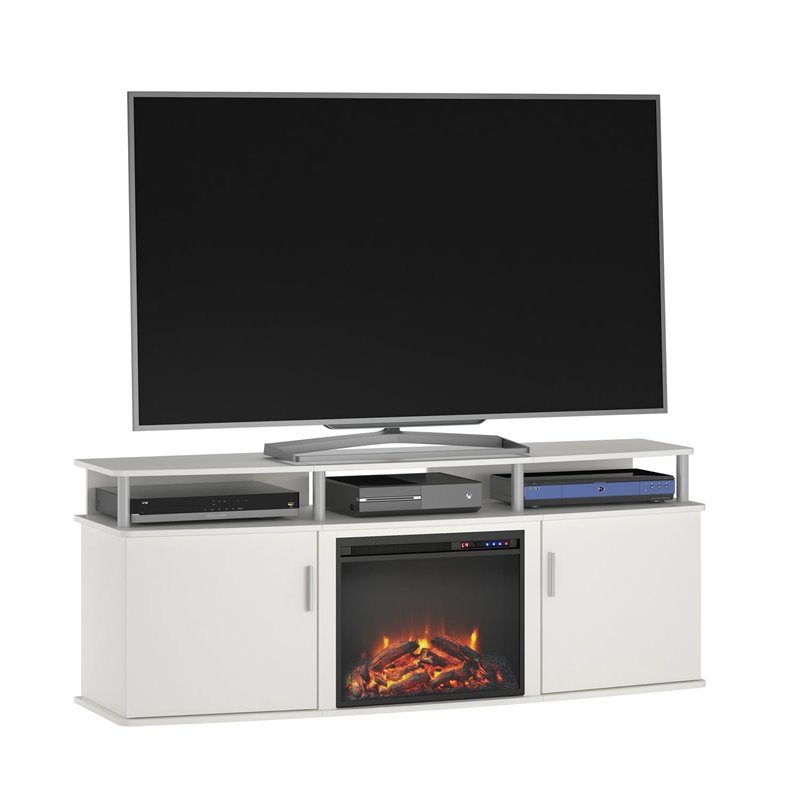 Pemberly Row Electric Fireplace TV Console for TVs up to 70