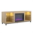Pemberly Row Modern Wood/Glass Fireplace TV Stand for TVs up to 70