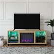 Pemberly Row Modern Wood/Glass Fireplace TV Stand for TVs up to 70