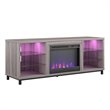 Pemberly Row Modern Wood/Glass Fireplace TV Stand for TVs up to 70