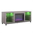 Pemberly Row Modern Wood/Glass Fireplace TV Stand for TVs up to 70