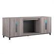 Pemberly Row Modern Wood/Glass Fireplace TV Stand for TVs up to 70