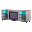 Pemberly Row Modern Wood/Glass Fireplace TV Stand for TVs up to 70