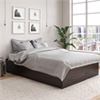 Pemberly Row Modern Engineered Wood Full Platform Bed with Drawers in Espresso