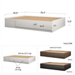 Pemberly Row Modern Engineered Wood Full Platform Bed with Drawers in Espresso