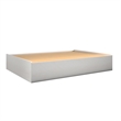 Pemberly Row Modern Wood Full Platform Bed with Drawers in Ivory Oak