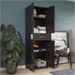 Pemberly Row Mid-Centruy Storage Cabinet with Drawer in Black