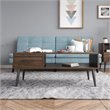 Pemberly Row Contemporary Coffee Table in Walnut Finish