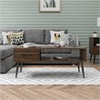 Pemberly Row Contemporary Coffee Table in Walnut Finish