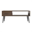 Pemberly Row Contemporary Coffee Table in Walnut Finish