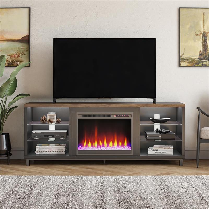 Pemberly Row Modern Fireplace TV Stand for TVs up to 70