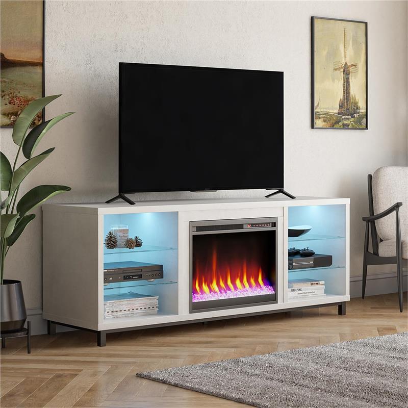 Pemberly Row Modern Fireplace TV Stand for TVs up to 70