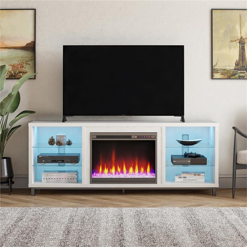 Pemberly Row Modern Fireplace TV Stand for TVs up to 70