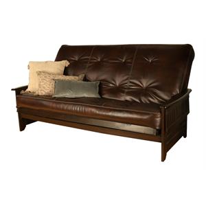 pemberly row espresso queen-size futon with java brown mattress