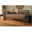 Pemberly Row Traditional Solid Wood Twin Daybed in Rustic Walnut-Mattress Not Included