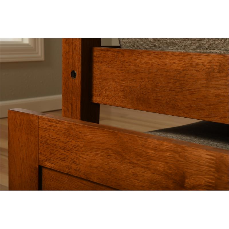 Pemberly Row Traditional Wood Daybed and Trundle in Barbados Brown