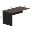 Pemberly Row Traditional Desk Return in Antigua and Black