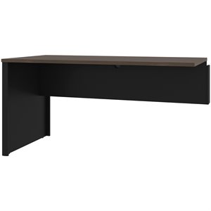 pemberly row traditional desk return in antigua and black